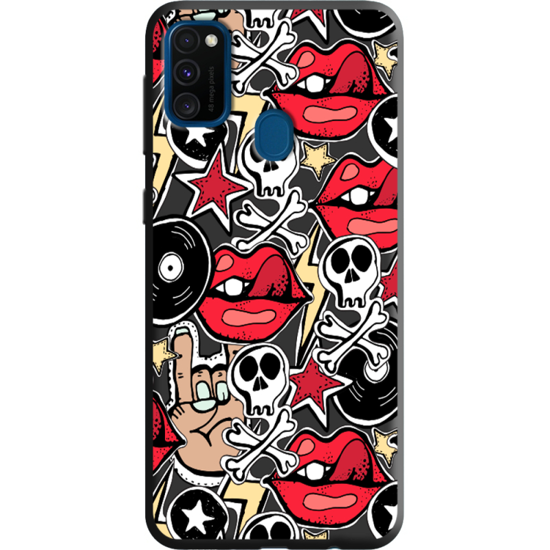 Черный чехол Uprint Samsung M307 Galaxy M30s Rock Graffiti