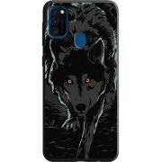 Черный чехол Uprint Samsung M307 Galaxy M30s Wolf