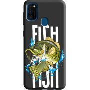 Черный чехол Uprint Samsung M307 Galaxy M30s Fish