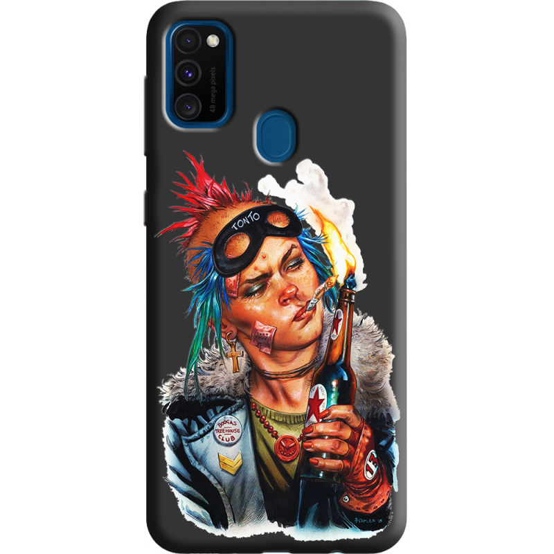 Черный чехол Uprint Samsung M307 Galaxy M30s Tanker Girl