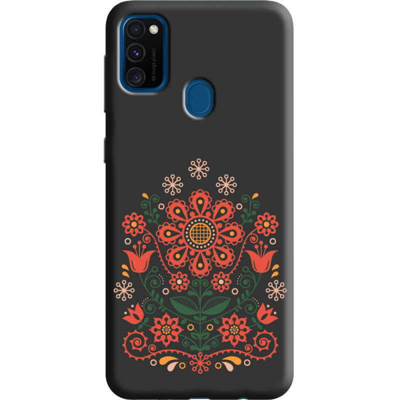 Черный чехол Uprint Samsung M307 Galaxy M30s Ukrainian Ornament