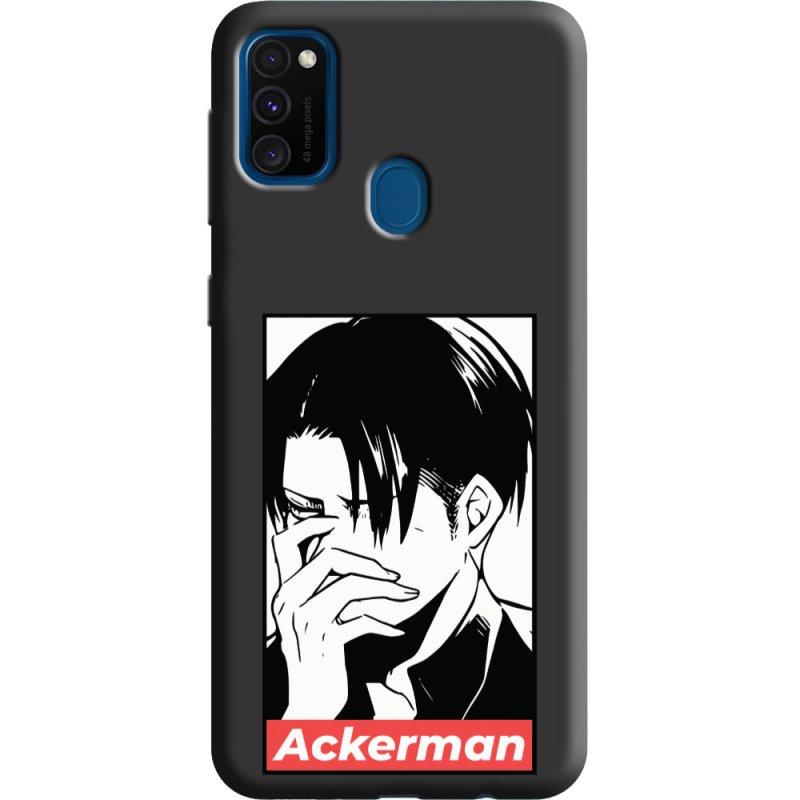 Черный чехол Uprint Samsung M307 Galaxy M30s Attack On Titan - Ackerman