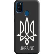 Черный чехол Uprint Samsung M307 Galaxy M30s Тризуб монограмма ukraine