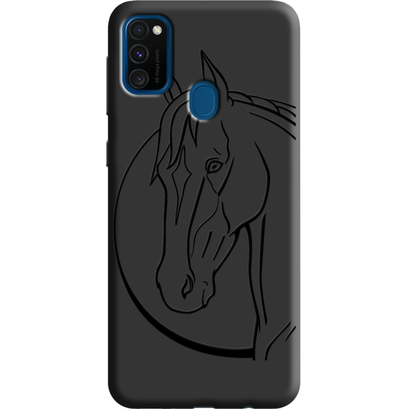 Черный чехол Uprint Samsung M307 Galaxy M30s Horse