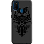Черный чехол Uprint Samsung M307 Galaxy M30s Owl