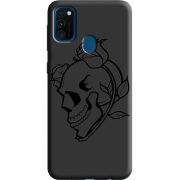 Черный чехол Uprint Samsung M307 Galaxy M30s Skull and Roses