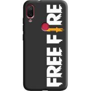 Черный чехол Uprint Xiaomi Mi Play Free Fire White Logo