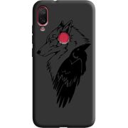 Черный чехол Uprint Xiaomi Mi Play Wolf and Raven