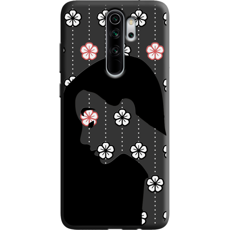 Черный чехол Uprint Xiaomi Redmi Note 8 Pro Flower Hair