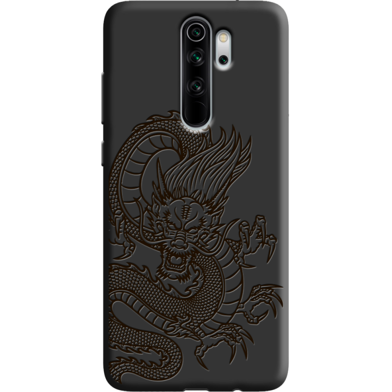 Черный чехол Uprint Xiaomi Redmi Note 8 Pro Chinese Dragon