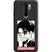 Черный чехол Uprint Xiaomi Redmi Note 8 Pro Attack On Titan - Ackerman
