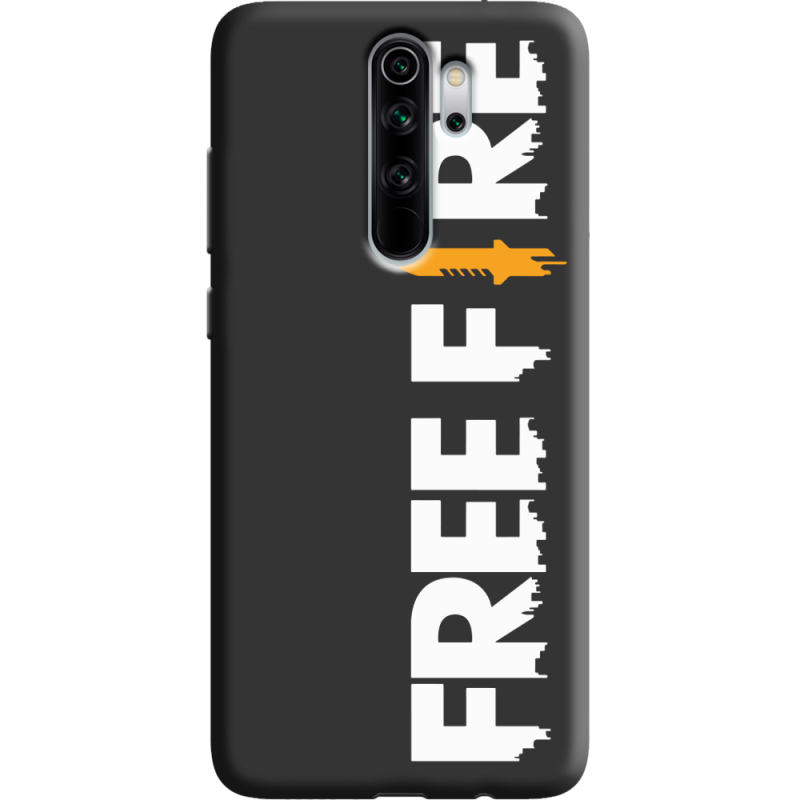 Черный чехол Uprint Xiaomi Redmi Note 8 Pro Free Fire White Logo