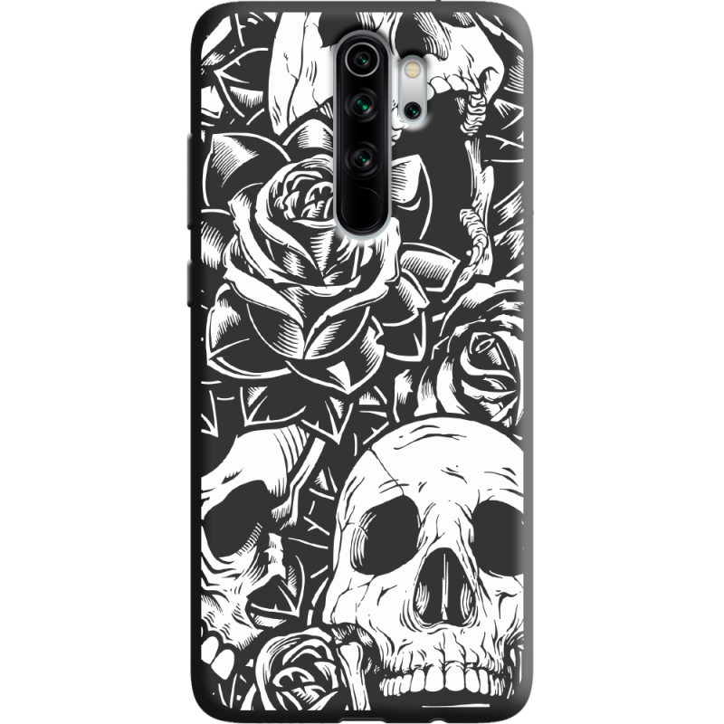 Черный чехол Uprint Xiaomi Redmi Note 8 Pro Skull and Roses