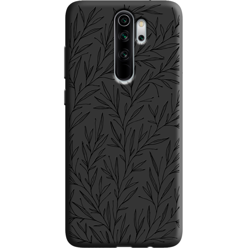 Черный чехол Uprint Xiaomi Redmi Note 8 Pro Leaves