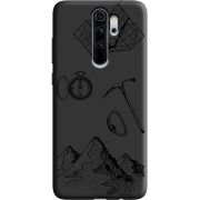 Черный чехол Uprint Xiaomi Redmi Note 8 Pro Mountains