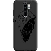 Черный чехол Uprint Xiaomi Redmi Note 8 Pro Wolf and Raven