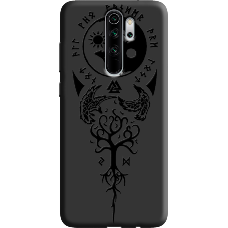 Черный чехол Uprint Xiaomi Redmi Note 8 Pro Hugin and Munin