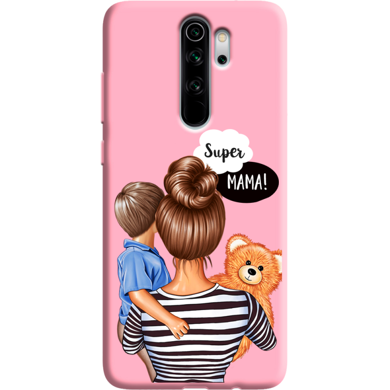 Розовый чехол Uprint Xiaomi Redmi Note 8 Pro Super Mama and Son