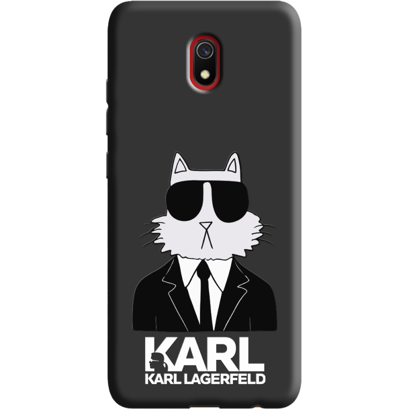 Черный чехол Uprint Xiaomi Redmi 8A Cat in Black