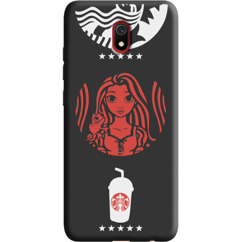 Черный чехол Uprint Xiaomi Redmi 8A RedWhite Coffee