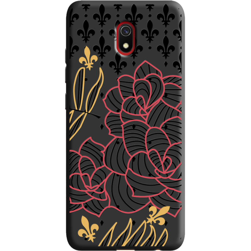 Черный чехол Uprint Xiaomi Redmi 8A FranceFlowers