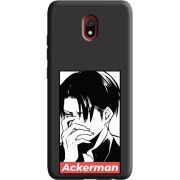 Черный чехол Uprint Xiaomi Redmi 8A Attack On Titan - Ackerman