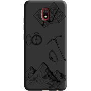 Черный чехол Uprint Xiaomi Redmi 8A Mountains