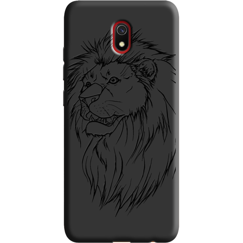 Черный чехол Uprint Xiaomi Redmi 8A Lion