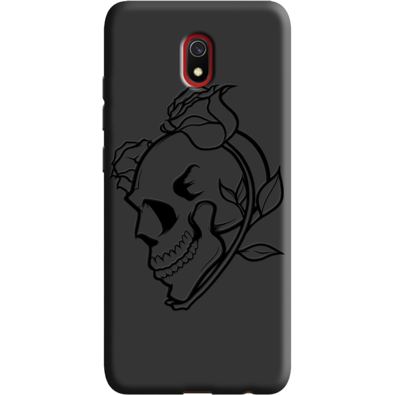 Черный чехол Uprint Xiaomi Redmi 8A Skull and Roses