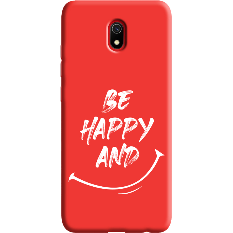 Красный чехол Uprint Xiaomi Redmi 8A be happy and