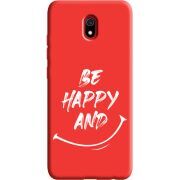 Красный чехол Uprint Xiaomi Redmi 8A be happy and