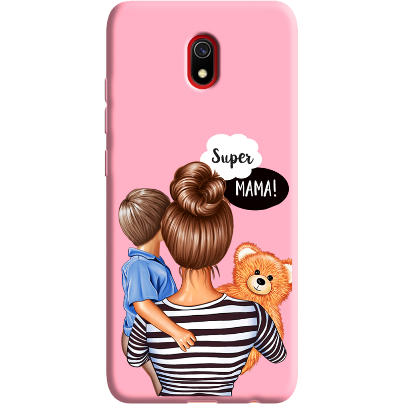 Розовый чехол Uprint Xiaomi Redmi 8A Super Mama and Son