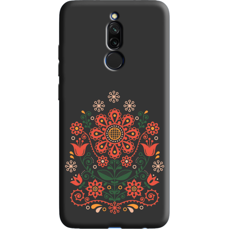 Черный чехол Uprint Xiaomi Redmi 8 Ukrainian Ornament