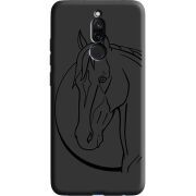Черный чехол Uprint Xiaomi Redmi 8 Horse