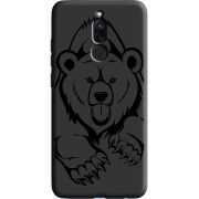 Черный чехол Uprint Xiaomi Redmi 8 Grizzly Bear