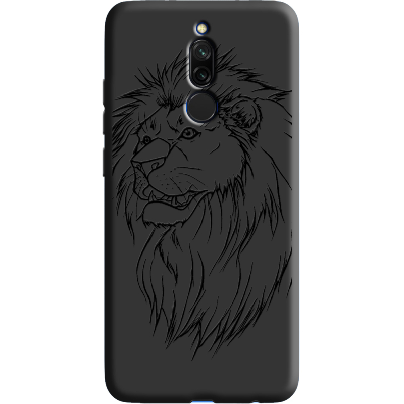 Черный чехол Uprint Xiaomi Redmi 8 Lion