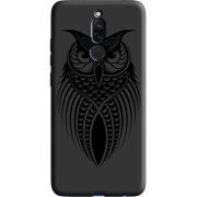 Черный чехол Uprint Xiaomi Redmi 8 Owl