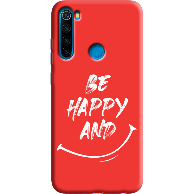 Красный чехол Uprint Xiaomi Redmi Note 8 be happy and