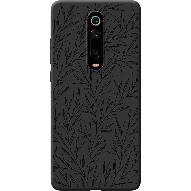 Черный чехол Uprint Xiaomi Mi 9T / Mi 9T Pro Leaves