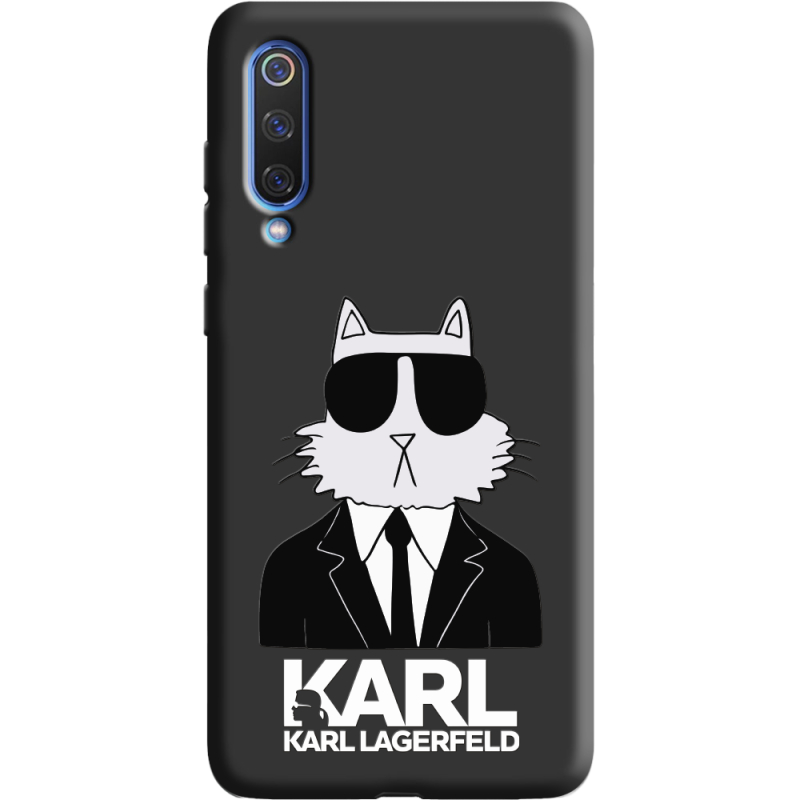 Черный чехол Uprint Xiaomi Mi 9 SE Cat in Black