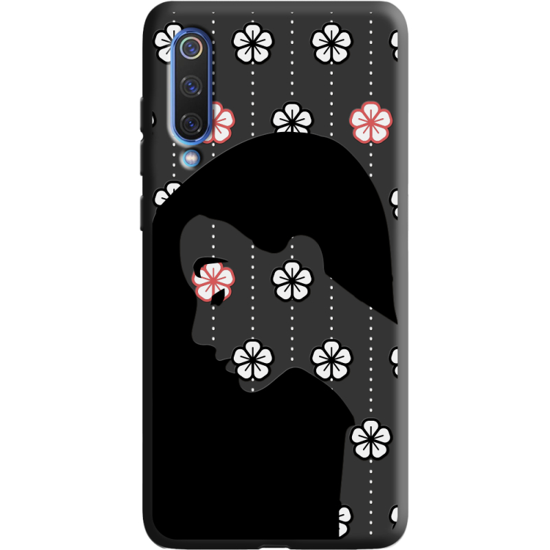 Черный чехол Uprint Xiaomi Mi 9 SE Flower Hair