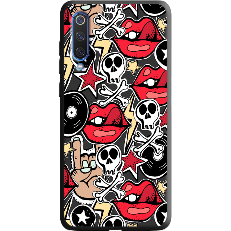 Черный чехол Uprint Xiaomi Mi 9 SE Rock Graffiti