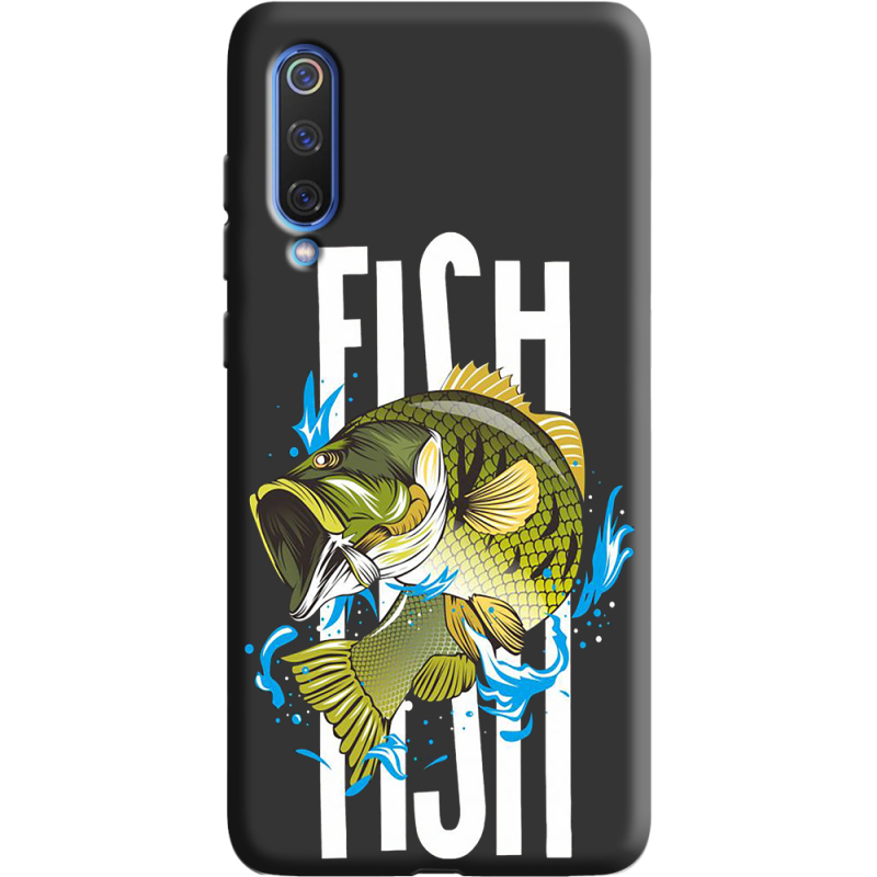 Черный чехол Uprint Xiaomi Mi 9 SE Fish