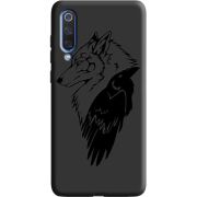Черный чехол Uprint Xiaomi Mi 9 SE Wolf and Raven