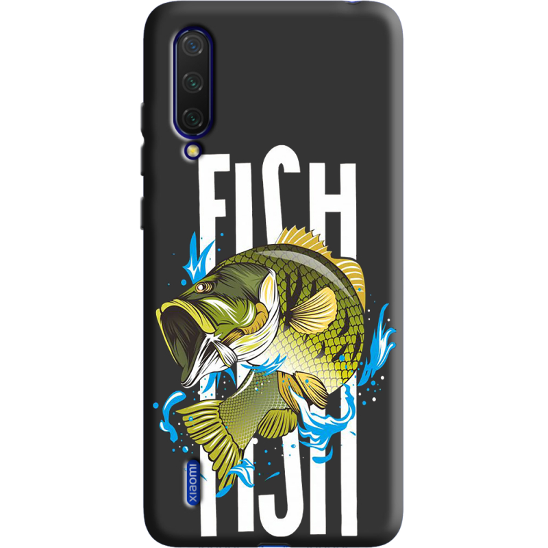 Черный чехол Uprint Xiaomi Mi 9 Lite Fish