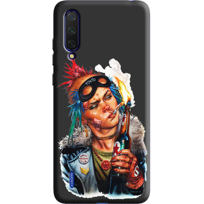 Черный чехол Uprint Xiaomi Mi 9 Lite Tanker Girl