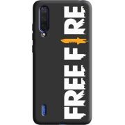 Черный чехол Uprint Xiaomi Mi 9 Lite Free Fire White Logo