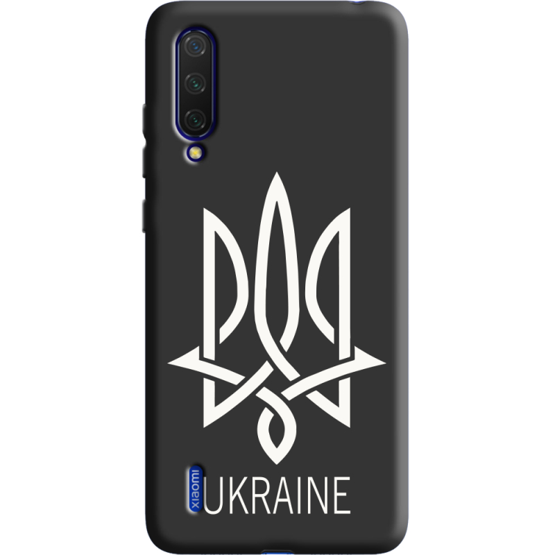 Черный чехол Uprint Xiaomi Mi 9 Lite Тризуб монограмма ukraine