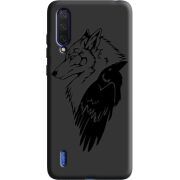 Черный чехол Uprint Xiaomi Mi 9 Lite Wolf and Raven