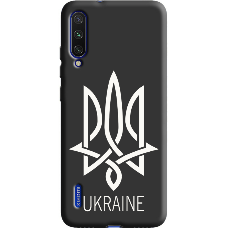 Черный чехол Uprint Xiaomi Mi A3 Тризуб монограмма ukraine